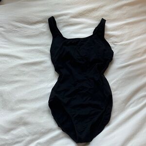 Classic Black leotard with strapless back